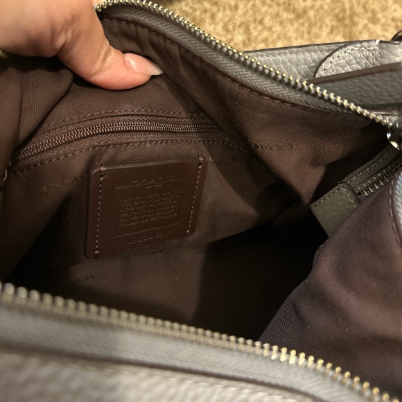 Coach Gray Leather Shoulder Bag - Picture 3 of 6